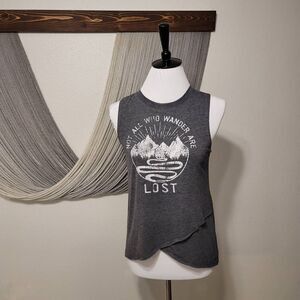 Modern Lux-Not all Who Wander are Lost Tank Sz XS